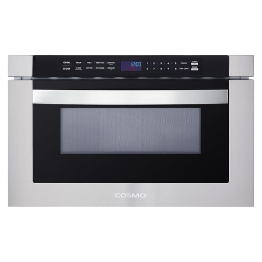 Cosmo Microwave Ovens Cosmo 24'' Built-in Microwave Drawer with Automatic Presets, Touch Controls, Defrosting Rack and 1.2 cu. ft. Capacity in Stainless Steel