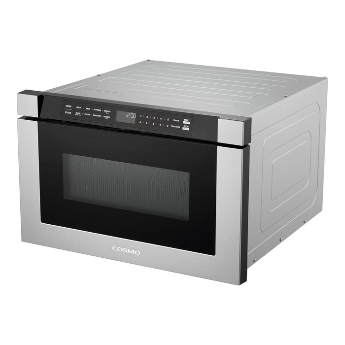 Cosmo Microwave Ovens Cosmo 24'' Built-in Microwave Drawer with Automatic Presets, Touch Controls, Defrosting Rack and 1.2 cu. ft. Capacity in Stainless Steel COS-12MWDSS-NH