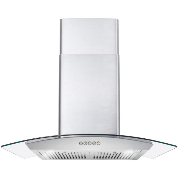 Cosmo Range Hood Cosmo 30'' Ducted Wall Mount Range Hood in Stainless Steel with LED Lighting and Permanent Filters  COS-668A750