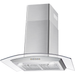 Cosmo Range Hood Cosmo 30" Ductless Wall Mount Range Hood in Stainless Steel with Push Button Controls, LED Lighting and Carbon Filter Kit for Recirculating COS-668WRC75-DL