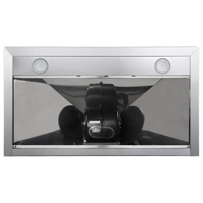 Cosmo Range Hood Cosmo 36" Ductless Wall Mount Range Hood in Stainless Steel with LED Lighting and Carbon Filter Kit for Recirculating COS-63190S-DL