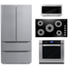 Cosmo Kitchen Appliance Packages Cosmo 4 Piece, 36" Electric Cooktop 30" Wall Oven 24.4" Microwave & Refrigerator COS-4PKG-141