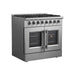 Forno Ranges Forno 36-Inch Galiano Dual Fuel Range with 6 Gas Burners, 83,000 BTUs, & French Door Electric Oven in Stainless Steel (FFSGS6356-36)
