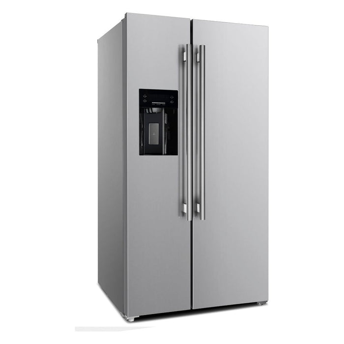 Forno Refrigerators Forno 36-Inch Side by Side 20 cu.ft Refrigerator in Stainless Steel with Water Dispenser and Ice Maker (FFRBI1844-36SB)