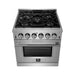 Forno Ranges Forno Massimo 30-Inch Freestanding Gas Range in Stainless Steel (FFSGS6239-30)