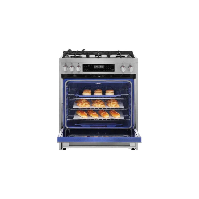 Robam Ranges Robam 30-Inch 5 Cu. Ft. Oven Freestanding Gas Range, 5 Sealed Brass Burners in Stainless Steel (Robam-7GG10)