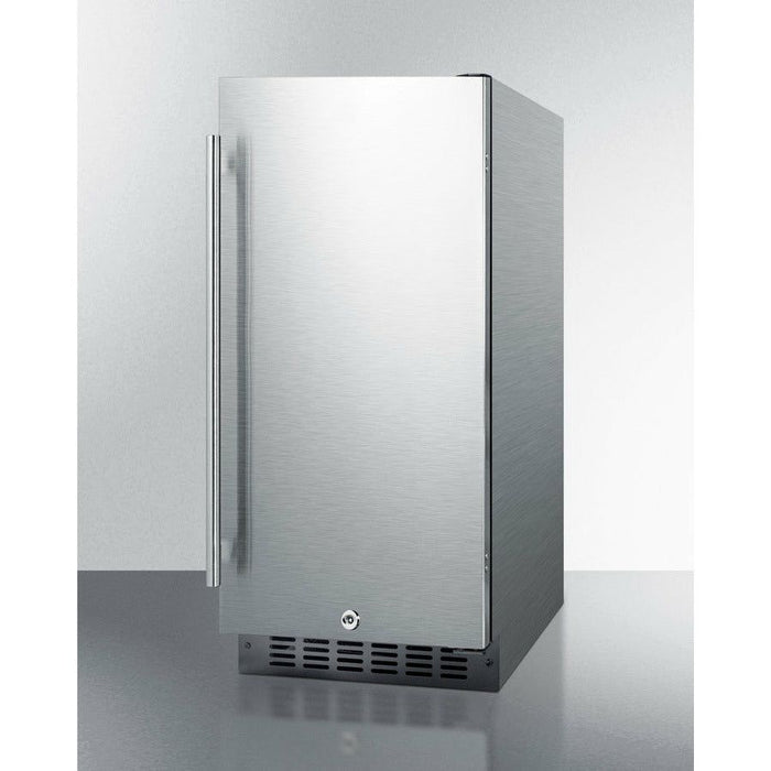 Summit Refrigerators Stainless Steel Door and Cabinet Summit 15" Wide 2.2 Cu. Ft. Compact Refrigerator - ALR15
