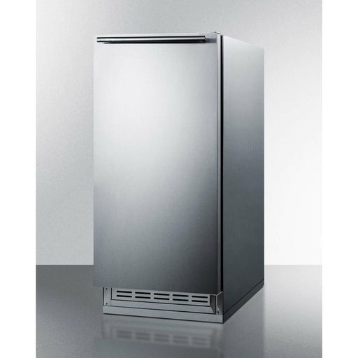 Summit Ice Makers Summit 16" Built-In Ice Maker with 12 lbs. Daily Ice Production, 12 lbs. Ice Storage, Crescent Ice, Reversible Door, UL Listed - BIM25H34