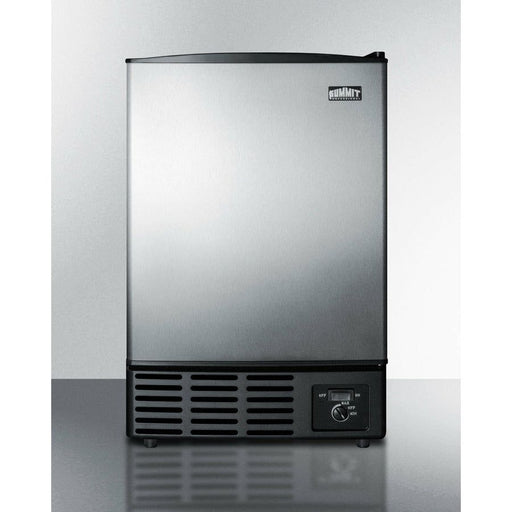 Summit Ice Makers Summit 16" Freestanding and Built-In Ice Maker with 12 lbs. Daily Ice Production, 12 lbs. Ice Storage, Crescent Ice, Reversible Door, UL Listed - BIM25
