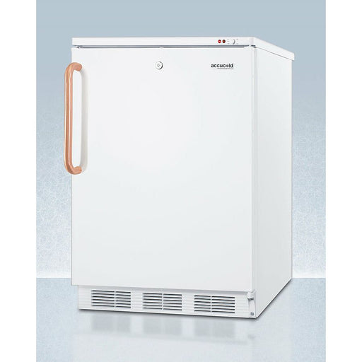 Summit Freezers Summit 24" Wide All-Freezer with Antimicrobial Pure Copper Handle with 3.5 cu. ft. Capacity, Right Hinge, Manual Defrost, Approved for Medical Use, Factory Installed Lock, CFC Free - VT65MLTBC