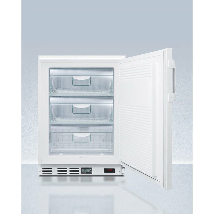 Summit Freezers Summit 24" Wide Built-In All-Freezer, ADA Compliant with 3.5 cu. ft. Capacity, Right Hinge, Manual Defrost, Approved for Medical Use, Digital Thermostat - VLT650