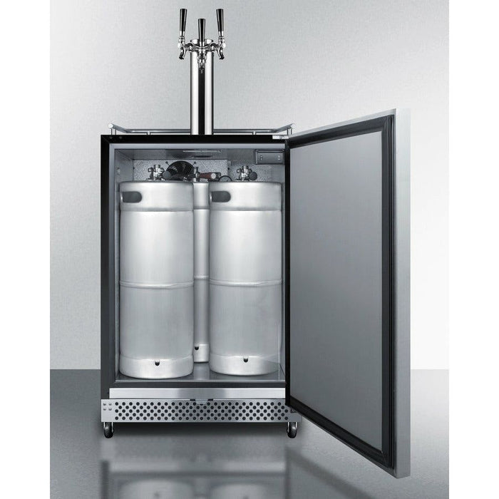Summit Kegerators Summit 24" Wide Built-In Outdoor Kegerator with 6.04 cu. ft. Capacity, Commercially Approved, Weatherproof Design, Complete Tap Kit, Digital Thermostat - SBC696OS