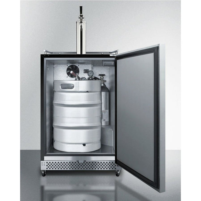 Summit Kegerators Summit 24" Wide Built-In Outdoor Kegerator with TapLocks, 6.04 cu. ft. Capacity, Commercially Approved, Weatherproof Design, Complete Tap Kit, - SBC696OST
