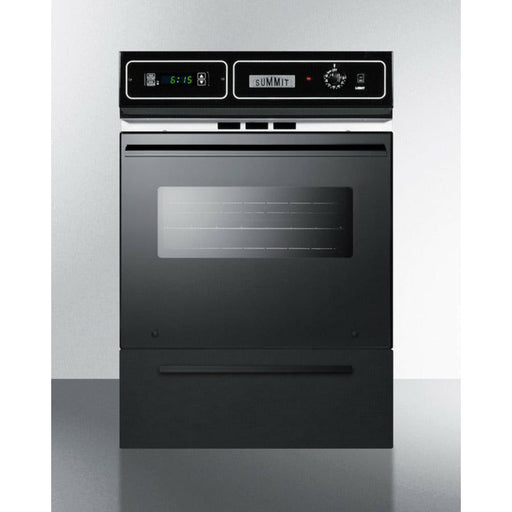 Summit Ovens Summit 24" Wide Electric Wall Oven with Storage Drawer, 2 Oven Racks, LP Convertible - TEM7
