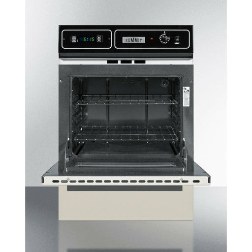 Summit Ovens Summit 24" Wide Gas Wall Oven with Broiler Drawer, 2 Oven Racks, Timer - STM7212KW