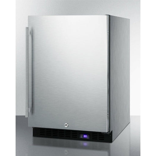 Summit Freezers Summit 24" Wide Outdoor All-Freezer With Icemaker (Panel Not Included) with 4.72 cu.ft. Capacity, Right Hinge, Frost Free Defrost, Ice Maker, Digital Thermostat, Factory Installed Lock - SPFF51OS