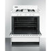 Summit Ranges Summit 30" Wide Gas Range with Natural Gas, 4 Open Burners, 3.7 cu. ft. Total Oven Capacity, Broiler Drawer, in White - WNM210