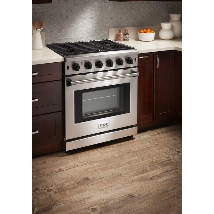 Thor Kitchen Kitchen Appliance Packages Thor Kitchen 30 in. Natural Gas Range, 30 in. Range Hood Appliance Package