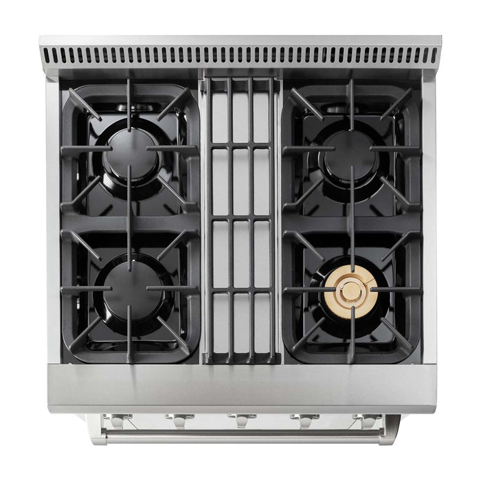 Thor Kitchen Kitchen Appliance Packages Thor Kitchen 30 in. Propane Gas Burner/Electric Oven Range, Range Hood Appliance Package