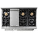 Thor Kitchen Kitchen Appliance Packages Thor Kitchen 48 in. Propane Gas Range, Range Hood, Microwave Drawer - Stainless Steel Knobs Appliance Package