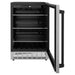 ZLINE Beverage Centers ZLINE 24" Autograph 154 Can Beverage Fridge in Stainless Steel with Black Accents - Monument Series, RBVZ-US-24-MB