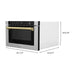 ZLINE Microwaves ZLINE 24 In. 1.2 cu. ft. Built-in Microwave Drawer with a Traditional Handle in Fingerprint Resistant Stainless Steel and Gold Accents, MWDZ-1-SS-H-G
