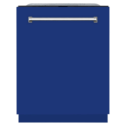 ZLINE Dishwashers ZLINE 24 In. Monument Series 3rd Rack Top Touch Control Dishwasher in Blue Gloss, 45dBa, DWMT-BG-24