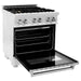 ZLINE Ranges ZLINE 30 in. Professional Range with Gas Burner and Electric Oven In DuraSnow Stainless with Brass Burners RAS-SN-BR-30