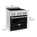 ZLINE Ranges ZLINE 30 Inch 4.0 cu. ft. Induction Range with a 4 Element Stove and Electric Oven in Black Matte, RAIND-BLM-30