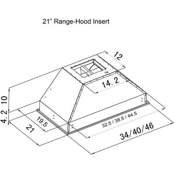 ZLINE Range Hoods ZLINE 34 in. Outdoor Range Hood Insert In Stainless Steel 721-304-34