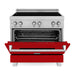 ZLINE Ranges ZLINE 36 In. 4.6 cu. ft. Induction Range with a 4 Element Stove and Electric Oven in Red Gloss, RAINDS-RG-36