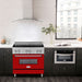 ZLINE Ranges ZLINE 36 Inch 4.6 cu. ft. Induction Range with a 4 Element Stove and Electric Oven in Red Gloss, RAIND-RG-36