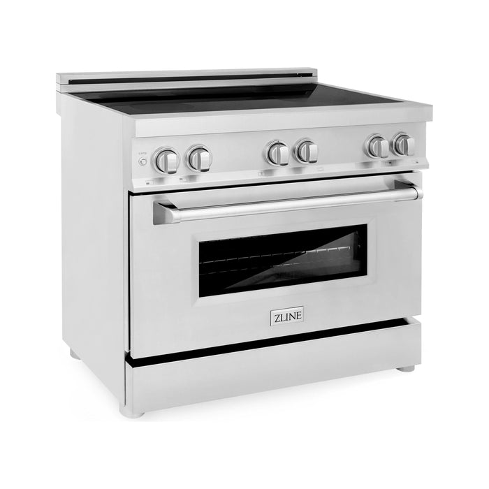 ZLINE Ranges ZLINE 36 Inch 4.6 cu. ft. Induction Range with a 4 Element Stove and Electric Oven in Stainless Steel, RAIND-36