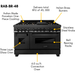 ZLINE Ranges ZLINE 48 in. Professional Dual Fuel Range with Gas Burner and Electric Oven In Black Stainless with Brass Burners RAB-BR-48