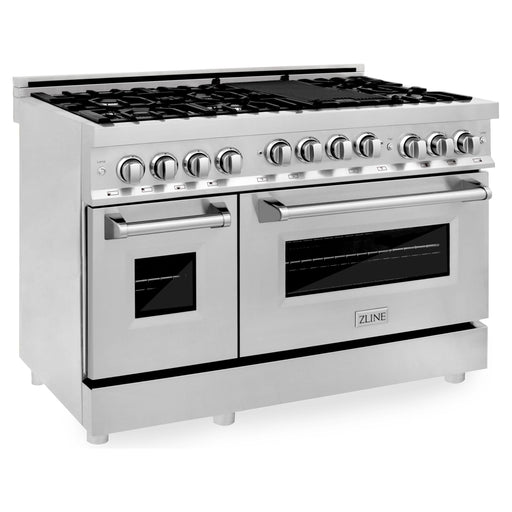 ZLINE Ranges ZLINE 48 Inch 6.0 cu. ft. Range with Gas Cooktop and Gas Oven In Stainless Steel RG48