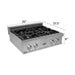 ZLINE Kitchen Appliance Packages ZLINE Appliance Package - 30 In. Rangetop, Range Hood, Refrigerator with Water and Ice Dispenser and Wall Oven, 4KPRW-RTRH30-AWD