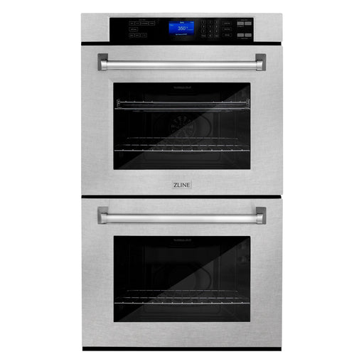 ZLINE Kitchen Appliance Packages ZLINE Appliance Package - 30" Professional Double Wall Oven, 36" Rangetop, Over The Range Convection Microwave In DuraSnow® Stainless Steel, 3KP-RTSOTR30-AWD