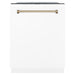 ZLINE Kitchen Appliance Packages ZLINE Autograph Package - 48 In. Gas Range, Range Hood, and Dishwasher in Stainless Steel with White Matte Door and Champagne Bronze Accents, 3AKPR-RGWMRH48-CB