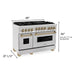 ZLINE Kitchen Appliance Packages ZLINE Autograph Package - 48 In. Gas Range, Range Hood and Dishwasher with Champagne Bronze Accents, 3AKPR-RGSRHDWM48-CB