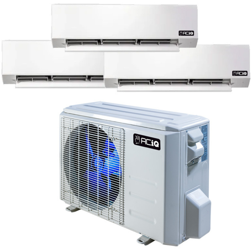 ACiQ Mini Split - 27,000 BTU 3 Zone Ductless Air Conditioner and Heat Pump