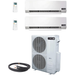 ACiQ Mini Split - 48,000 BTU 2 Zone Ductless Air Conditioner and Heat Pump with 2x 15 Ft. Line Sets