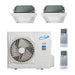 Air-Con 24,000 BTU 22 SEER 2-Zone Ceiling Cassette 12K+12K Mini-Split Heat Pump System