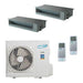 Air-Con 24,000 BTU 22 SEER 2-Zone Concealed Duct 12K+12K Mini-Split Heat Pump System