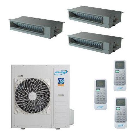 Air-Con 36,000 BTU 20 SEER 3-Zone Concealed Duct 12K+12K+12K Mini-Split Heat Pump System