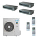 Air-Con 36,000 BTU 20 SEER 3-Zone Concealed Duct 9K+9K+12K Mini-Split Heat Pump System