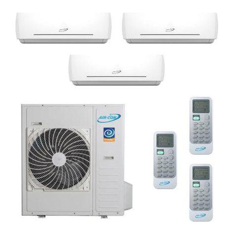 Air-Con 36,000 BTU 20 SEER 3-Zone Wall Mounted 9K+9K+12K Mini-Split Heat Pump System