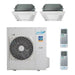 Air-Con 36,000 BTU 21 SEER 2-Zone Ceiling Cassette 18K+18K Mini-Split Heat Pump System