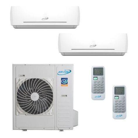 Air-Con 36,000 BTU 21 SEER 2-Zone Wall Mounted 18K+18K Mini-Split Heat Pump System