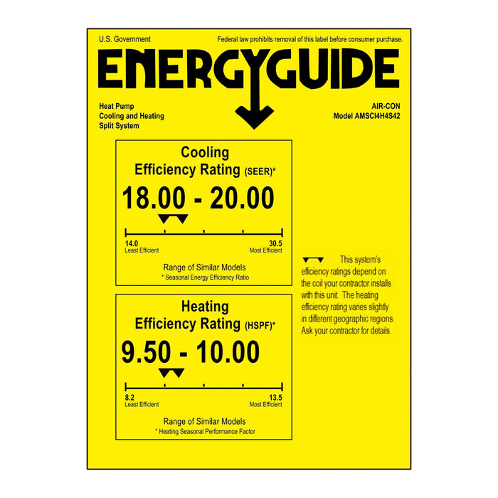 Air-Con 42,000 BTU 20 SEER 2-Zone Concealed Duct 12K+18K Mini-Split Heat Pump System