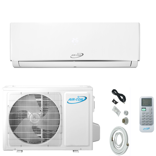 Air-Con Serene Series 12,000 BTU 16.7 SEER Single Zone Ductless Mini-Split Heat Pump System